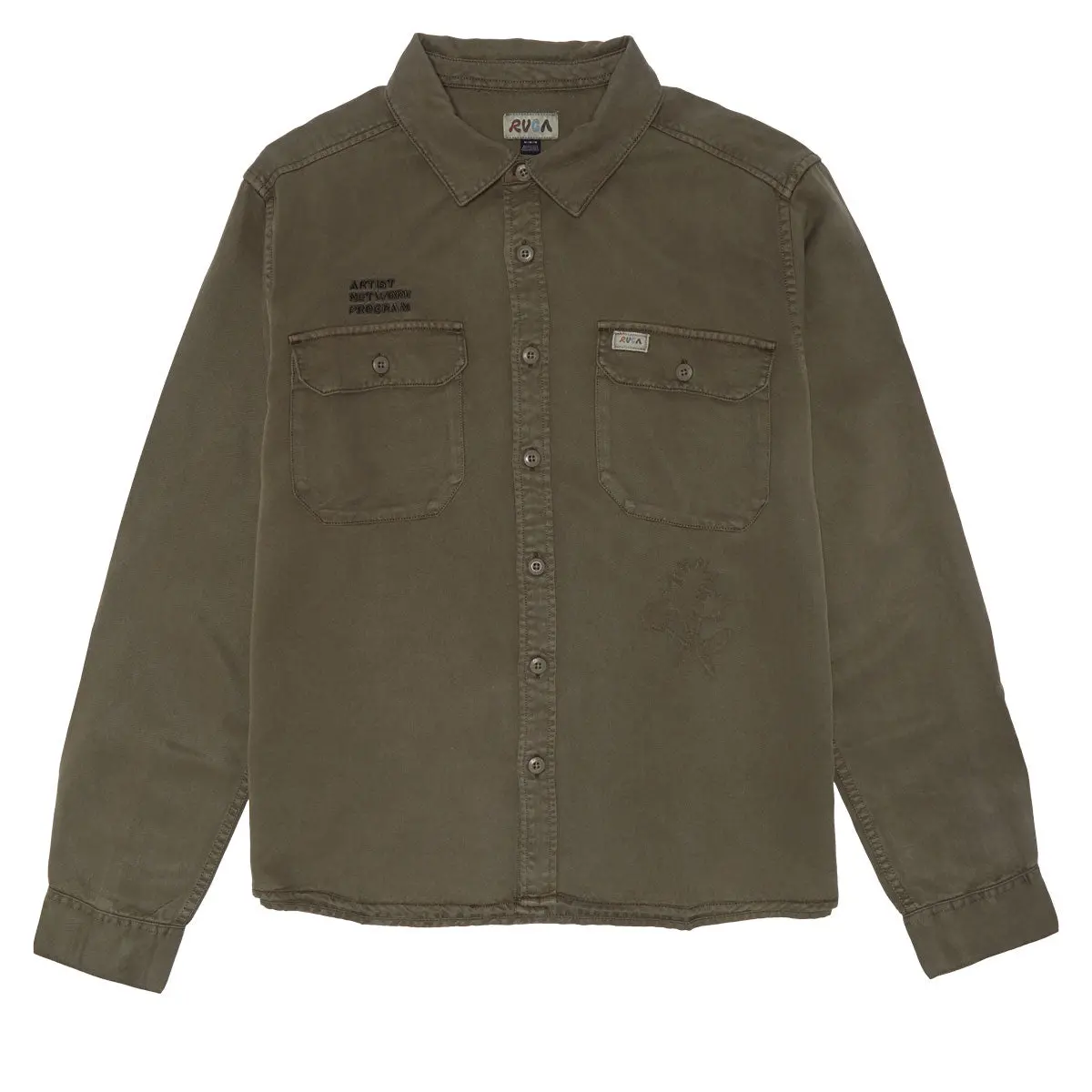 Rvca Mel G Moon Flower Long Sleeve Shirt - Mushroom 1