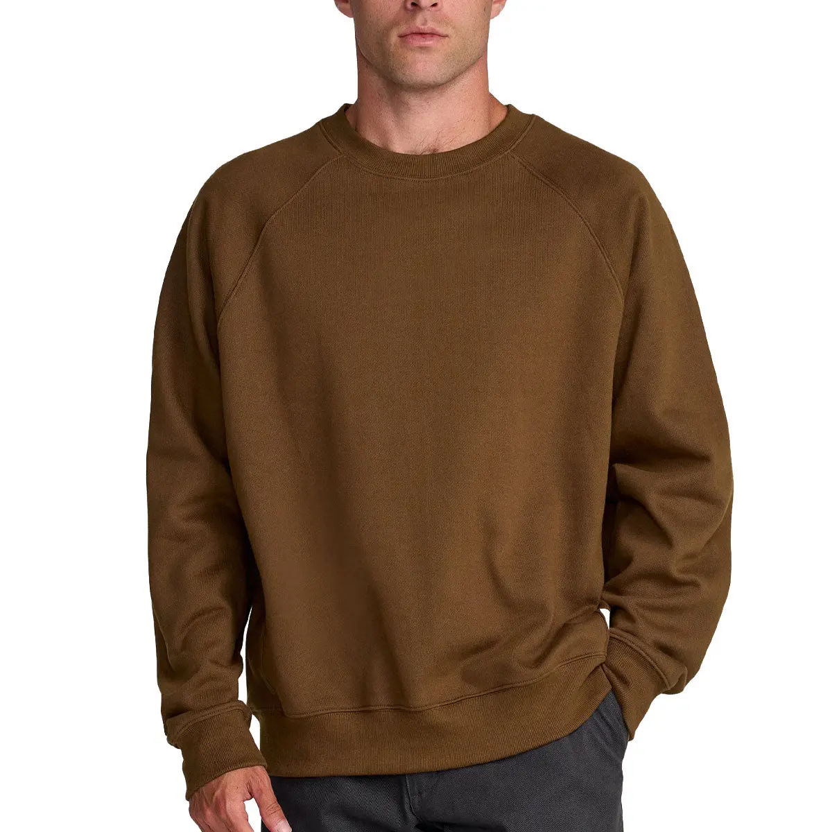 Rvca Dayshift Crew 2 Sweatshirt - Bombay Brown 1