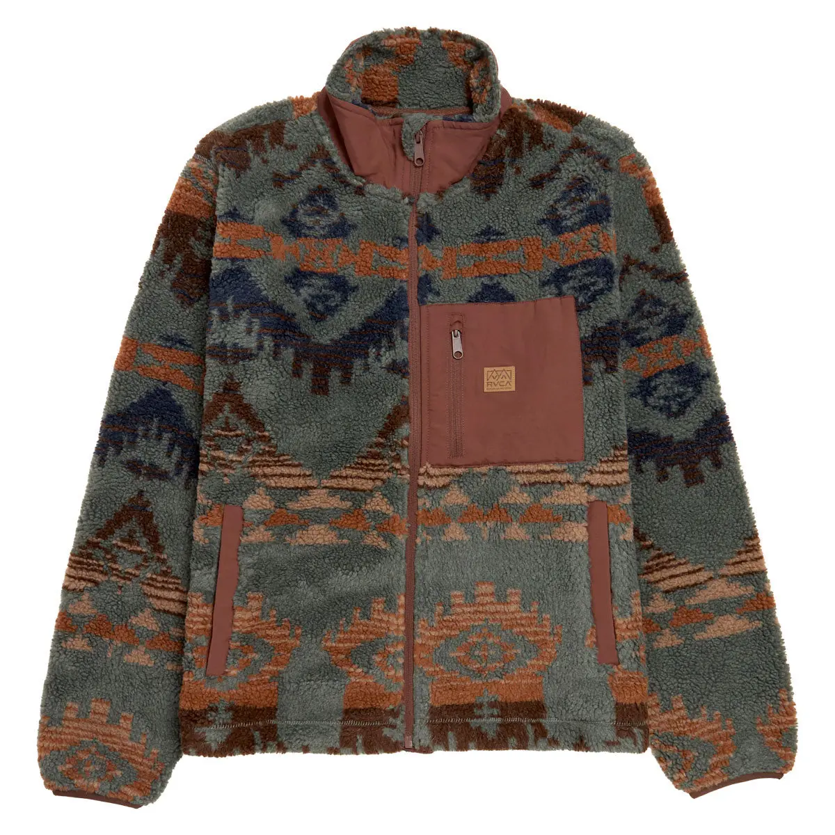 Rvca Jacumba Sherpa Zip Sweatshirt - Multi 1