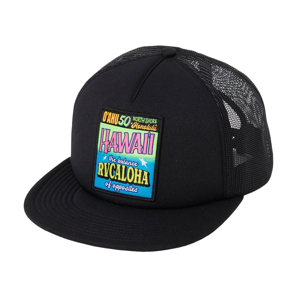 Rvca Island Time Foam Trucker Hat - Black 1