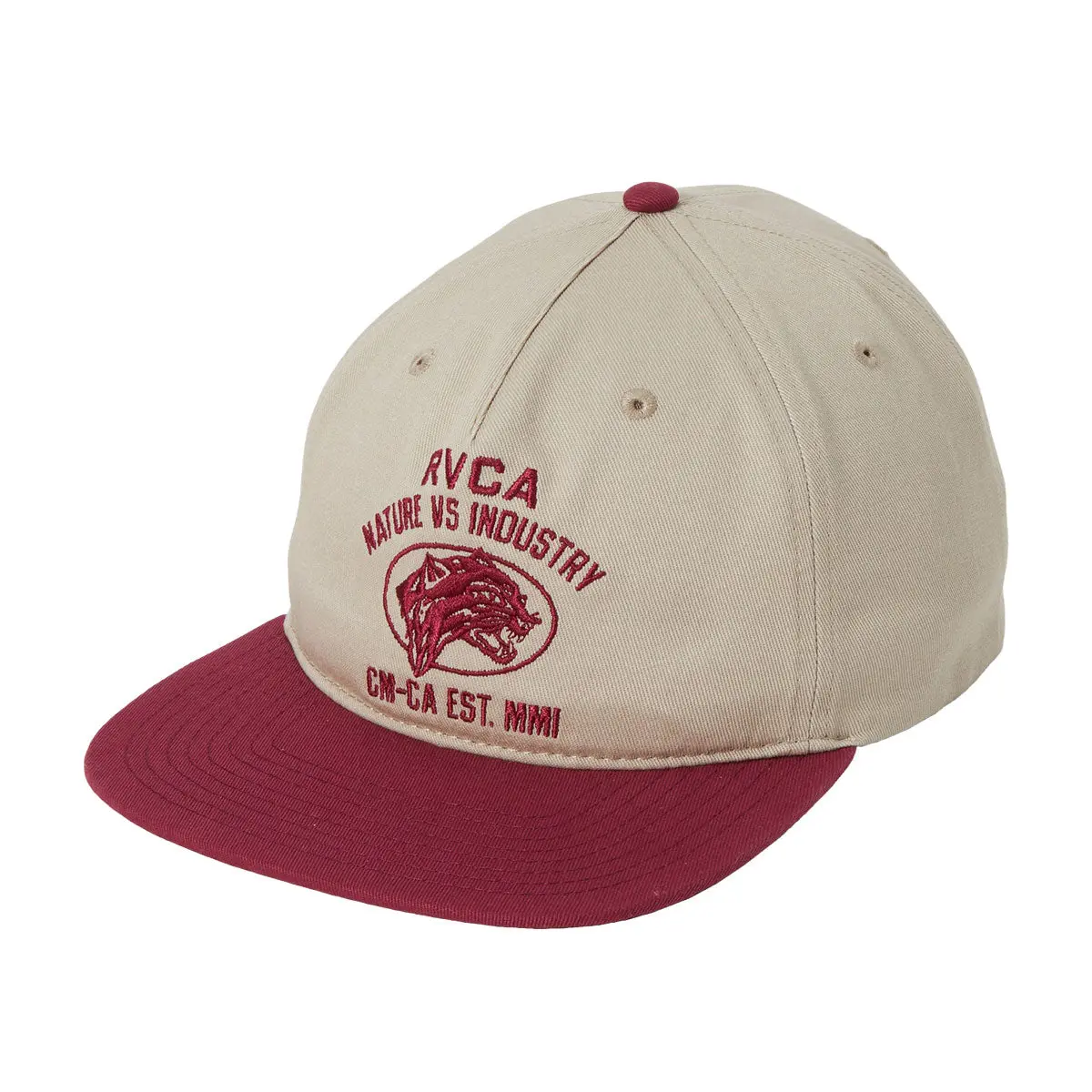 Rvca Sky Cat Snapback Hat - Slate Blue 1