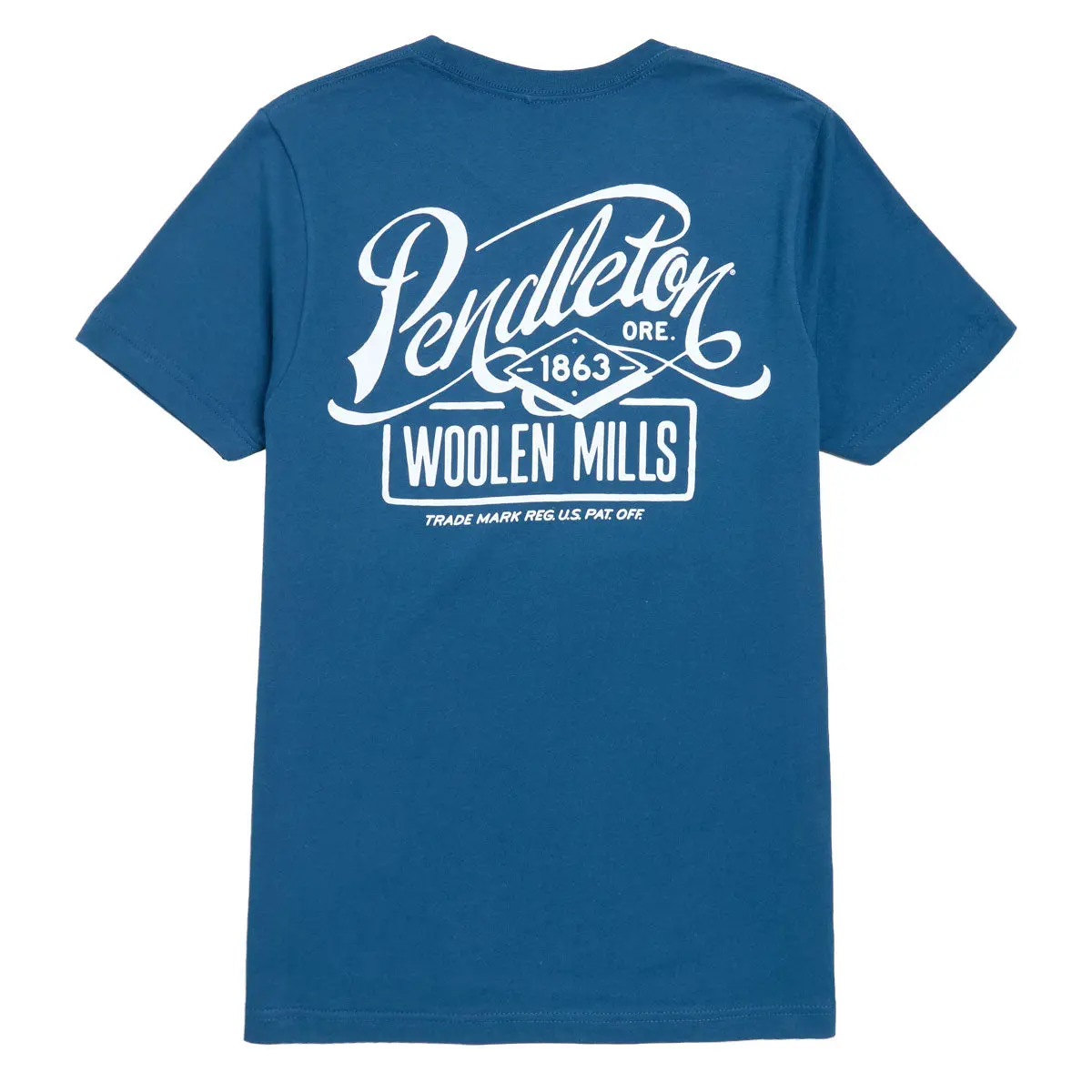 Pendleton Script T-Shirt - Cool Blue/White 1