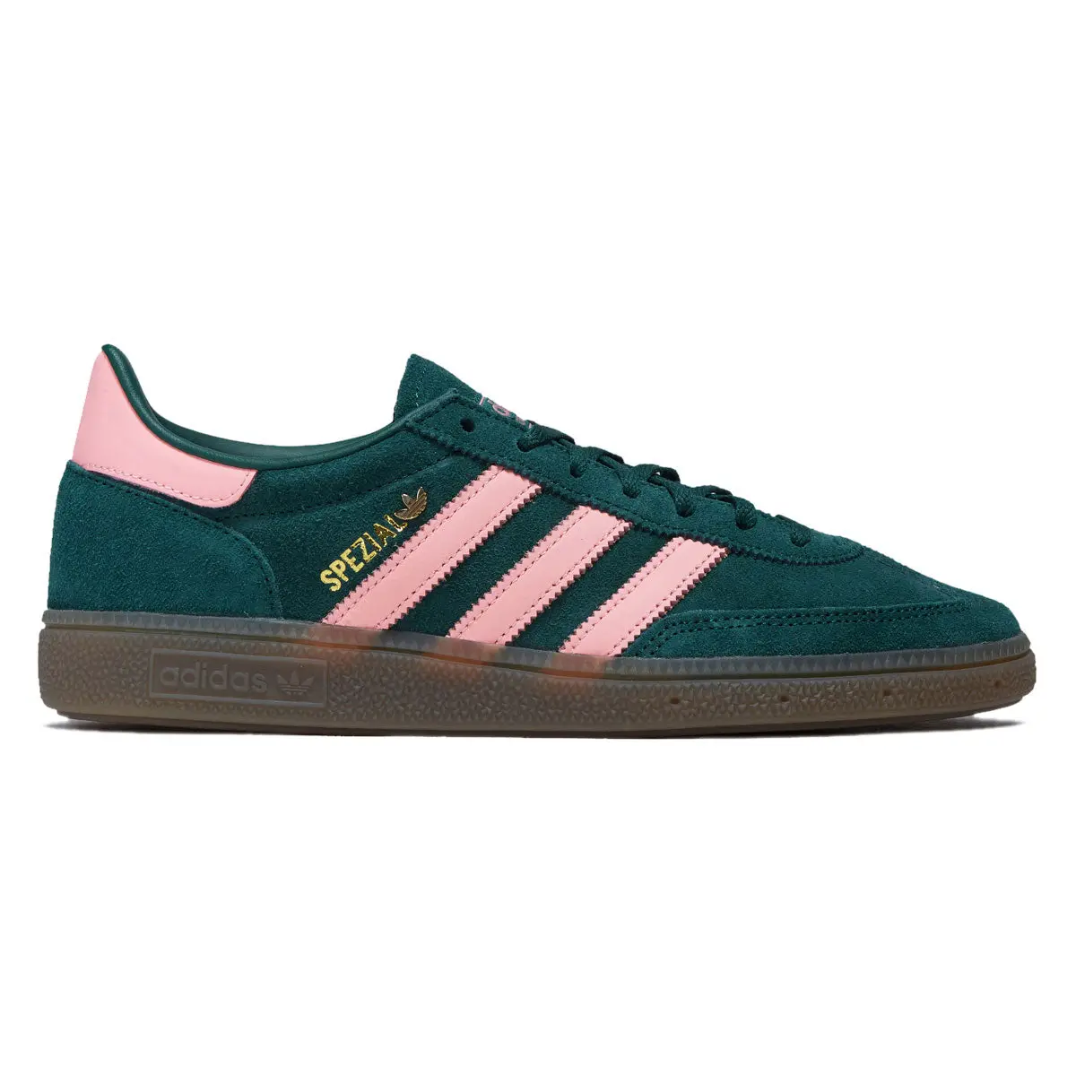 Adidas Womens Handball Spezial Shoes - Collegiate Green/Pink Spark/Gold Metallic 1