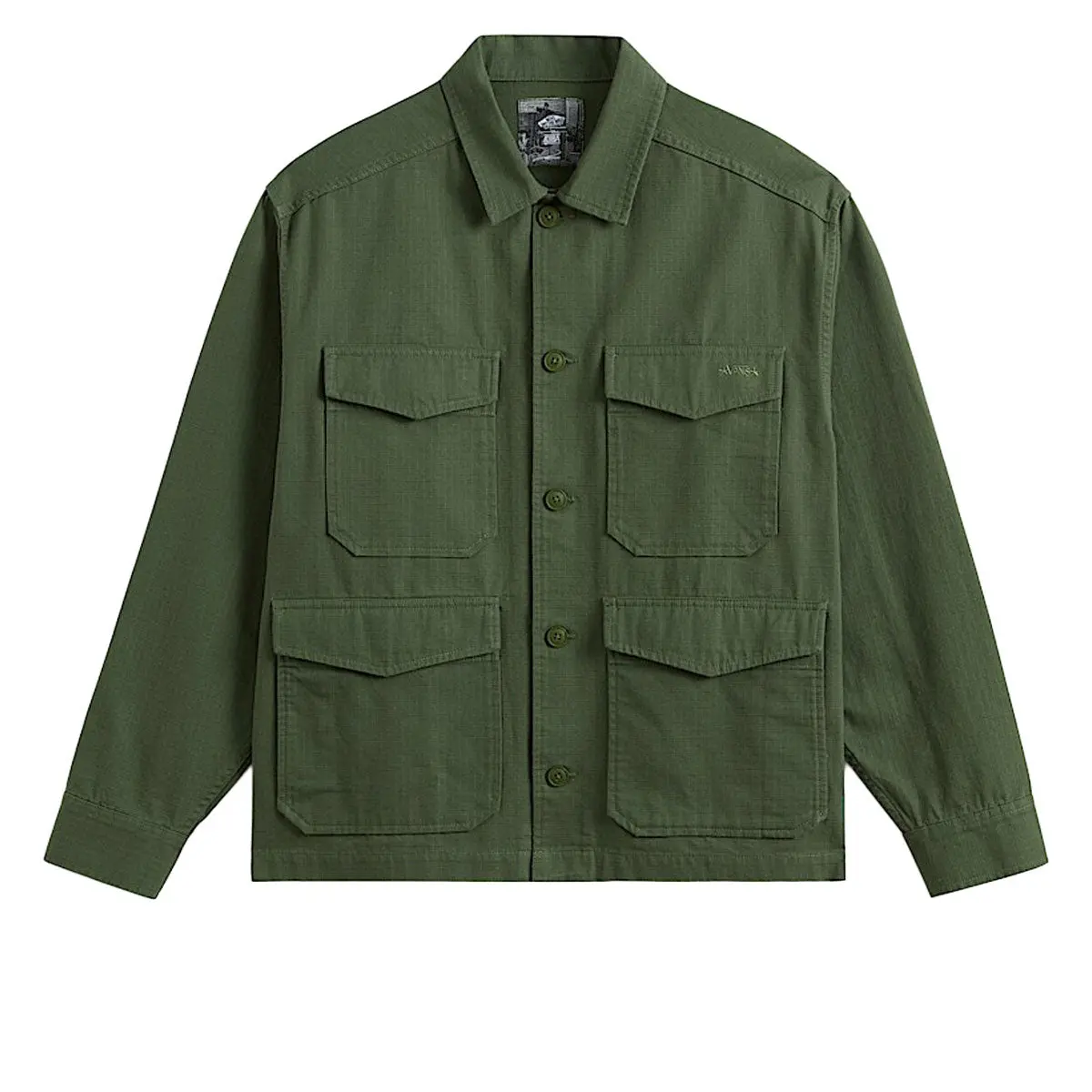 Vans Skate X Atiba Haze Military Over Shirt - Pine Forest 1