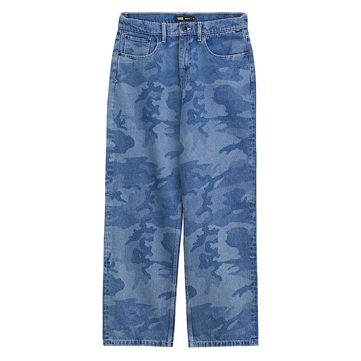 Vans Check-5 Loose Camo Printed Denim Jeans - Stonewash Blue 1