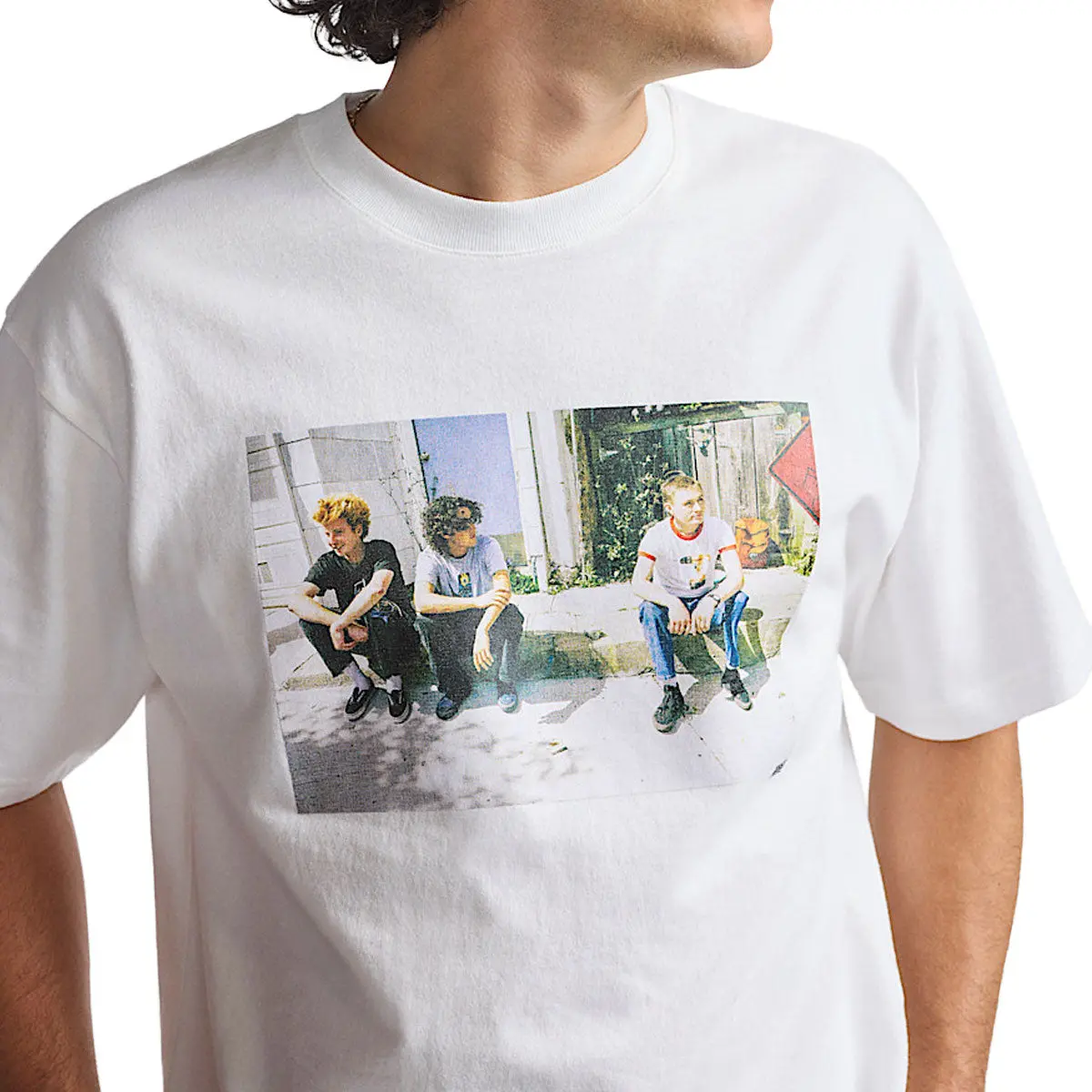 Vans Skate X Atiba Haze Curb Crew T-Shirt - White 4