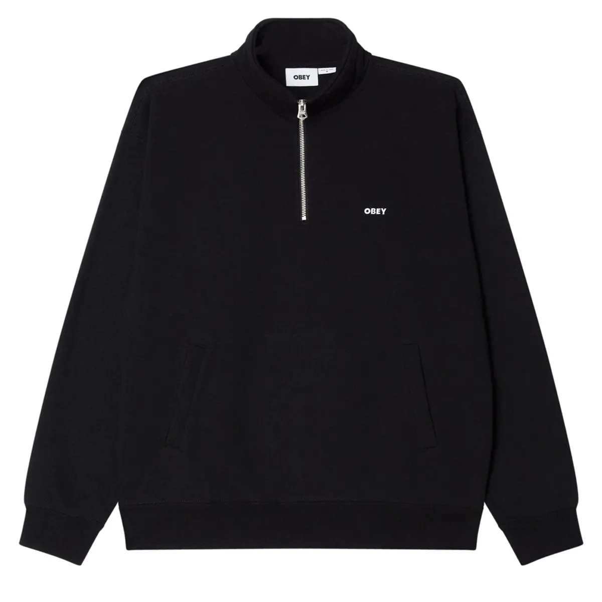 Obey Established Works Bold Mock Sweatshirt - Black 1