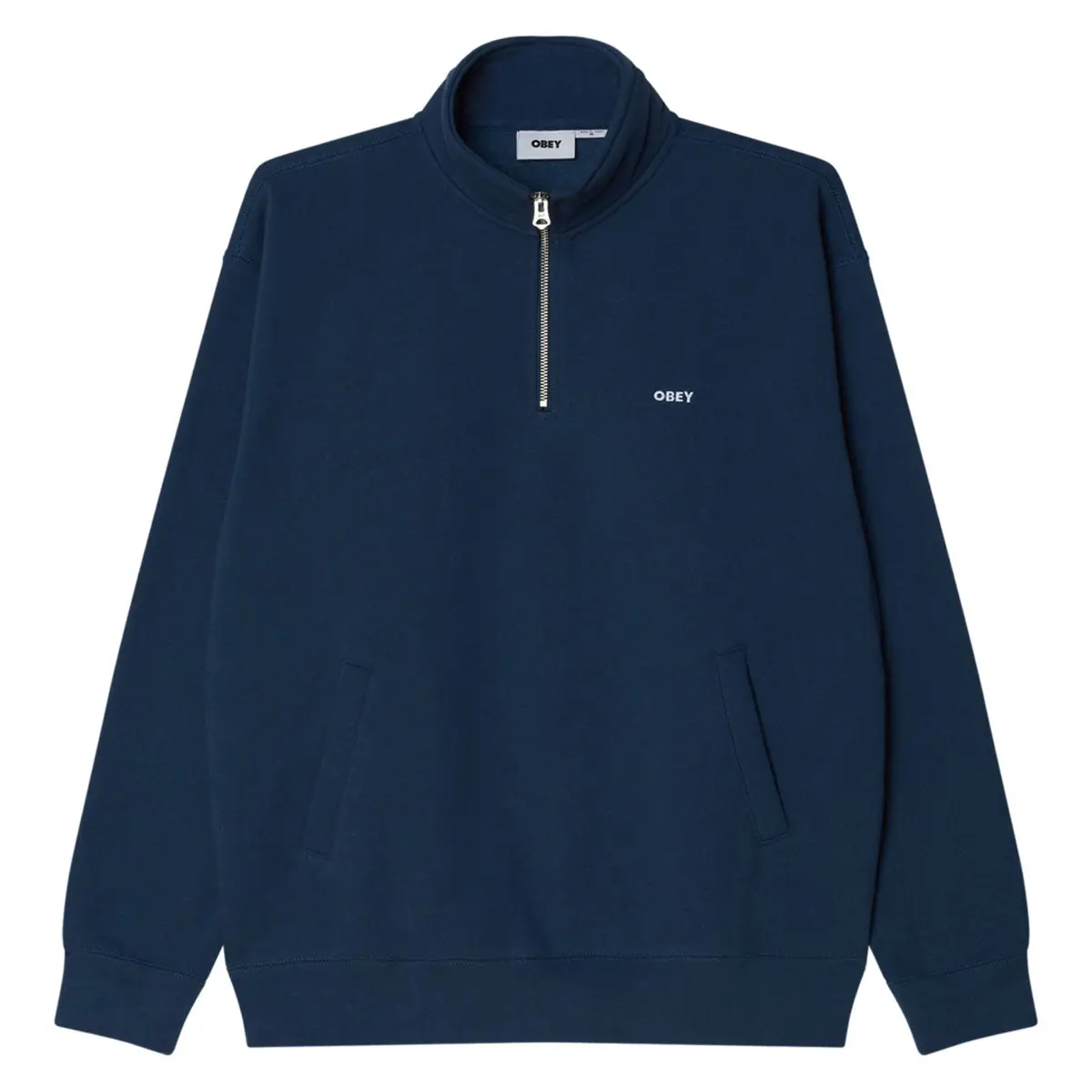 Obey Established Works Bold Mock Sweatshirt - Dark Denim 1
