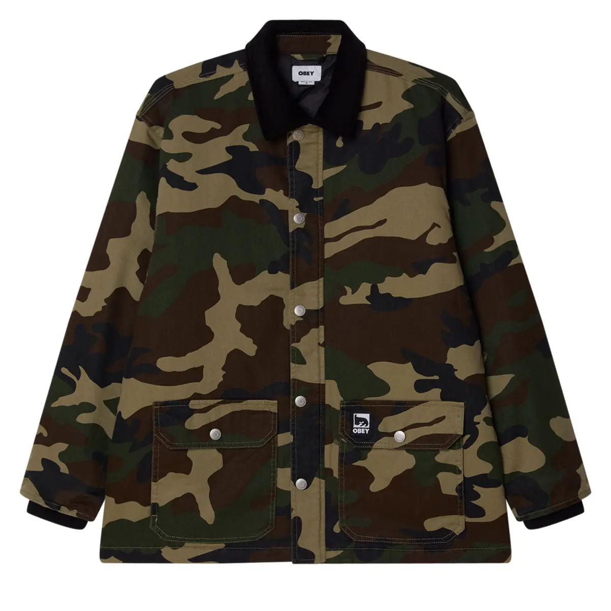 Obey Norton Barn Jacket - Woodland Camo 1