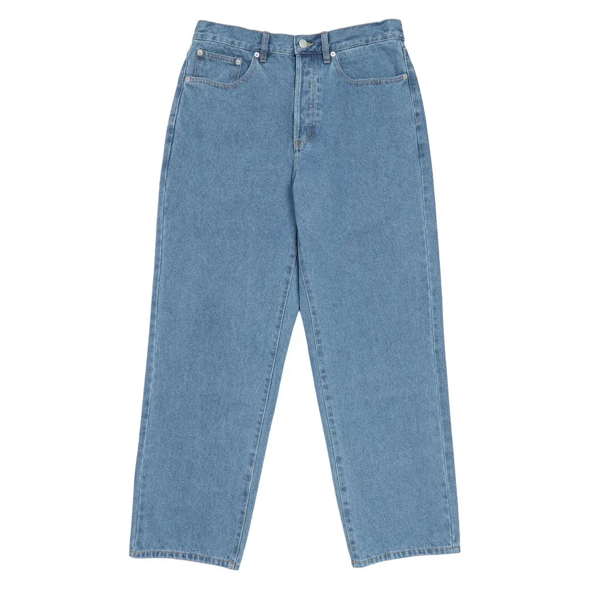 Obey Classic Baggy Denim Jeans - Medium Stonewash Light Indigo 1