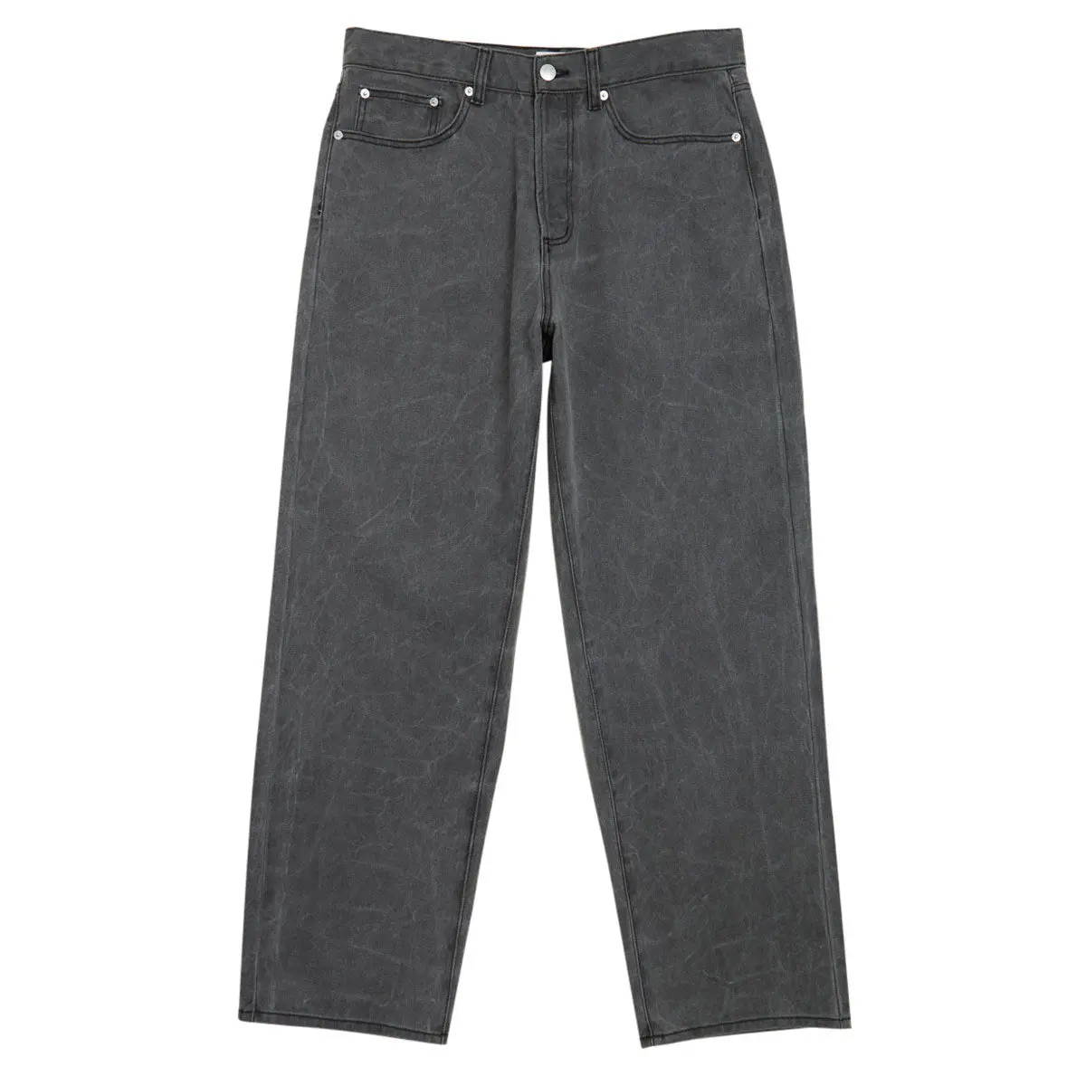 Obey Classic Wrinkle Baggy Denim Jeans - Black Wrinkle Wash 1