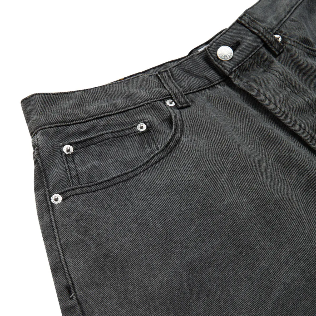 Obey Classic Wrinkle Baggy Denim Jeans - Black Wrinkle Wash 4