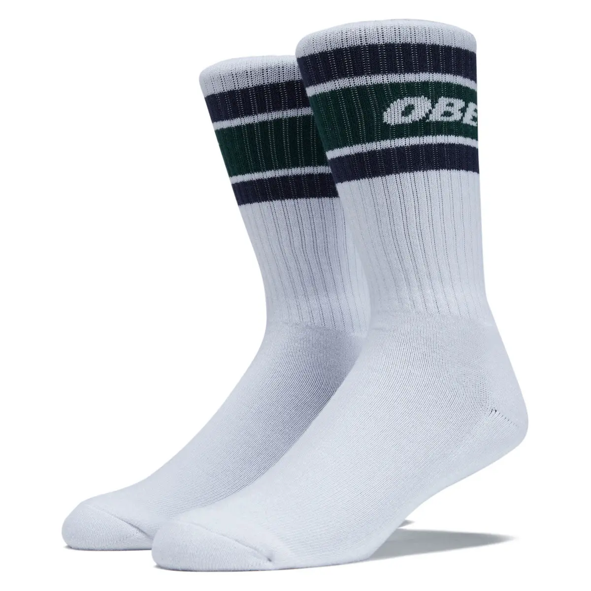 Obey Cooper Ii Socks - White/Eden Green 1