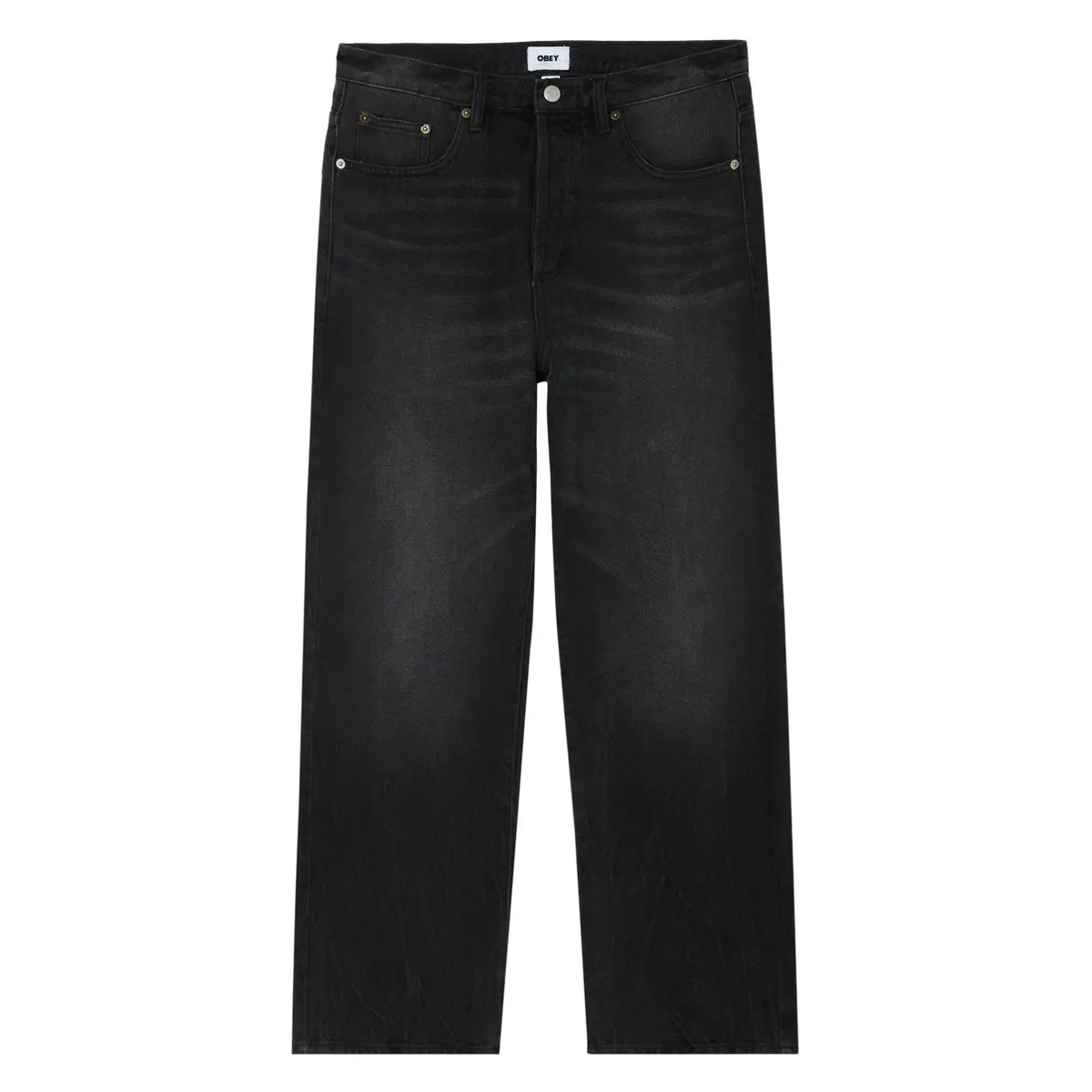 Obey Boxcar Straight Leg Denim Jeans - Heavy Vintage Black 1