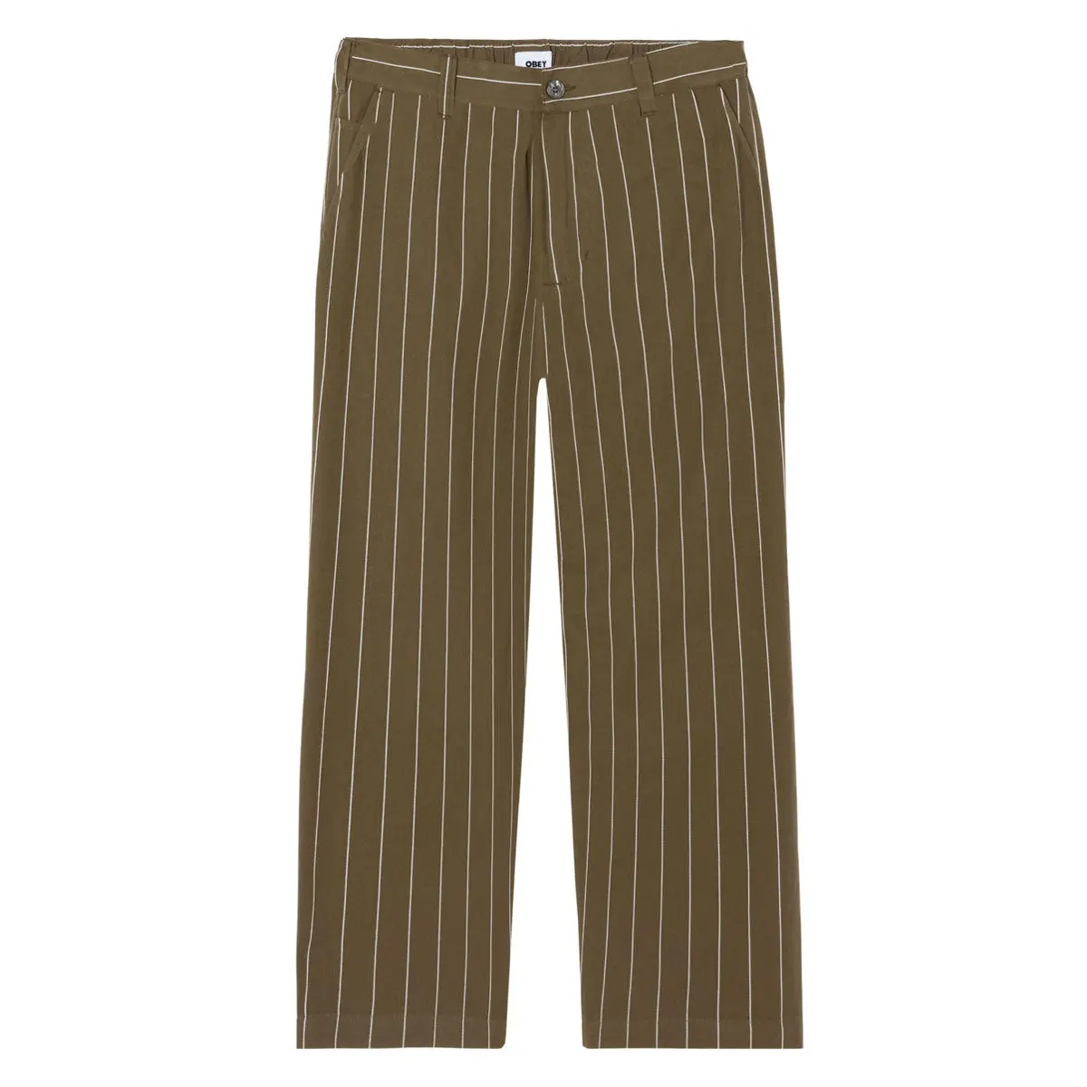 Obey Foster Pleated Stripe Pants - Canteen Multi 1