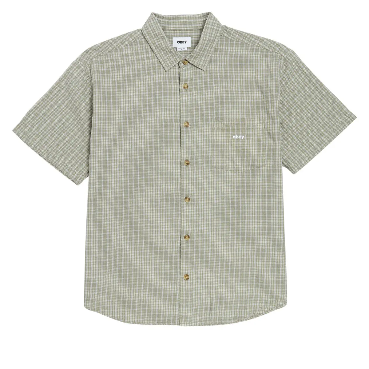 Obey Bigwig Ian Woven Shirt - Dried Sage Multi 1