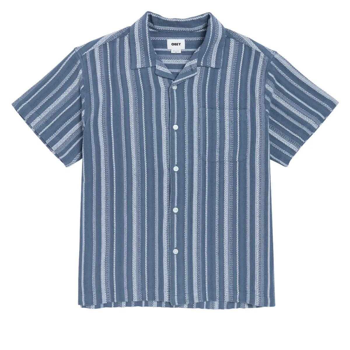 Obey Hugh Woven Shirt - Dull Blue Multi 1