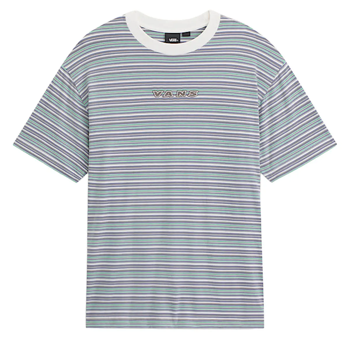 Vans Cameron Stripe T-Shirt - Marshmallow/Glacial Slate 1