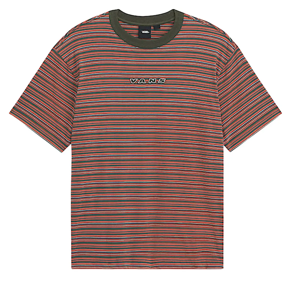 Vans Cameron Stripe T-Shirt - Obsidian Fern/Light Bronze 1