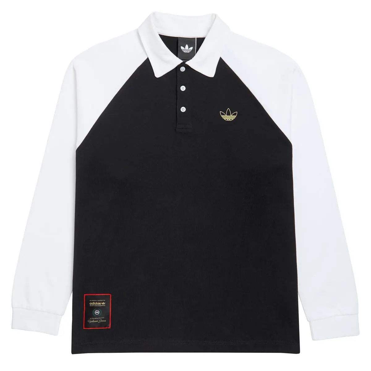 Adidas Tyshawn Rugby Shirt - Black/White 1