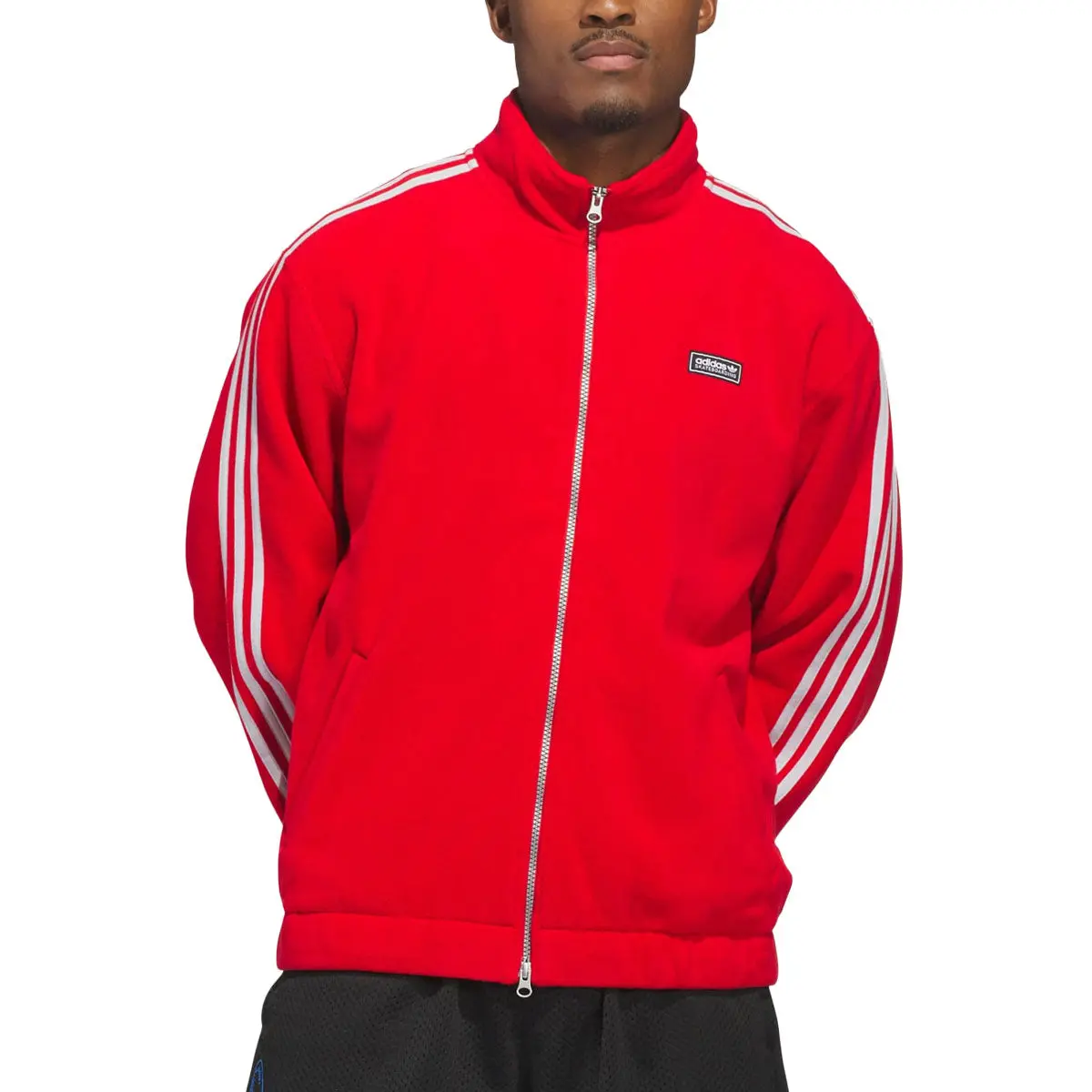 Adidas Kogan Track Jacket - Better Scarlet/Light Solid Grey 1