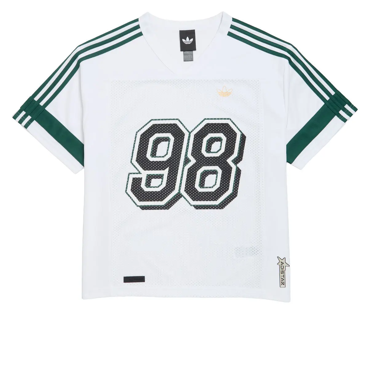 Adidas Tyshawn Jersey - White/Ice Gold Metallic/Collegiate Green 1