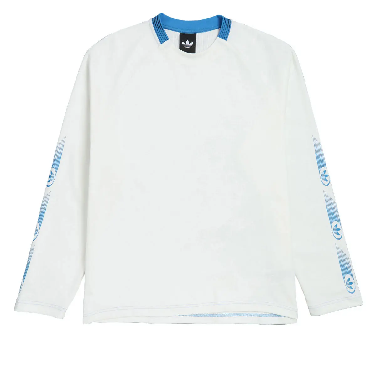 Adidas Skate Form Long Sleeve T-Shirt - Core White/Lucid Ray Blue 1