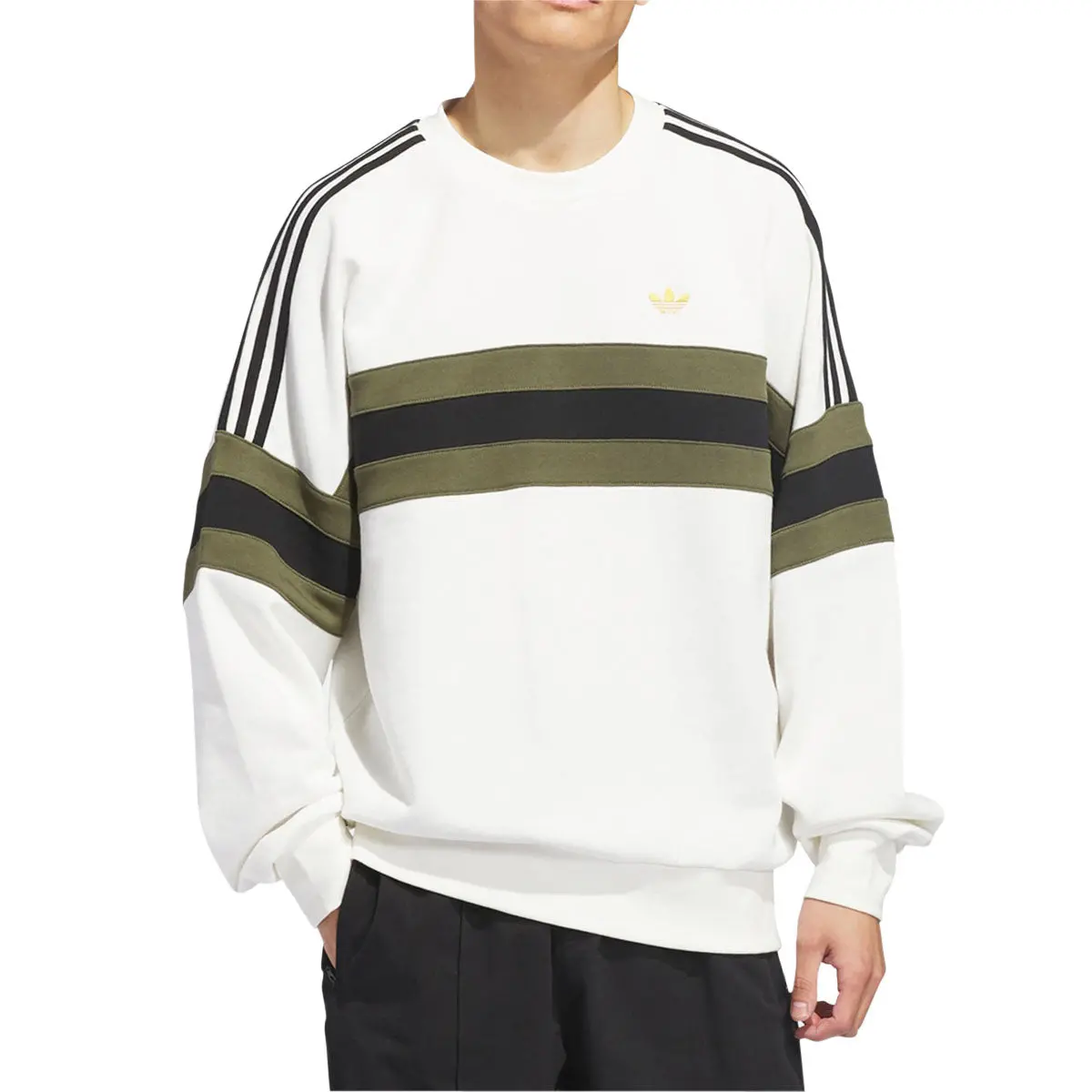Adidas Skate Og Sweatshirt - Core White/Olive Strata/Black 1