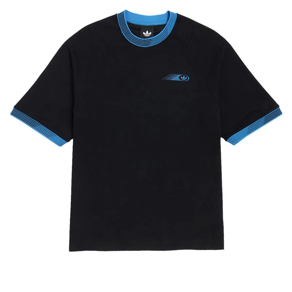 Adidas Skate Form T-Shirt - Black/Lucid Ray Blue 1