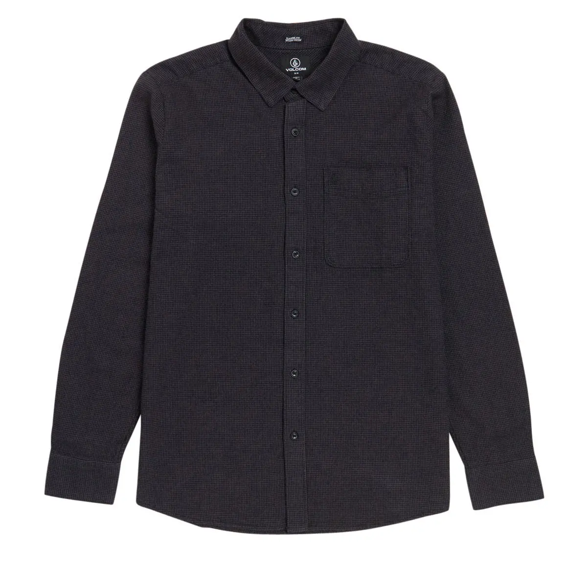 Volcom Date Knight Long Sleeve Shirt - Black Combo 1