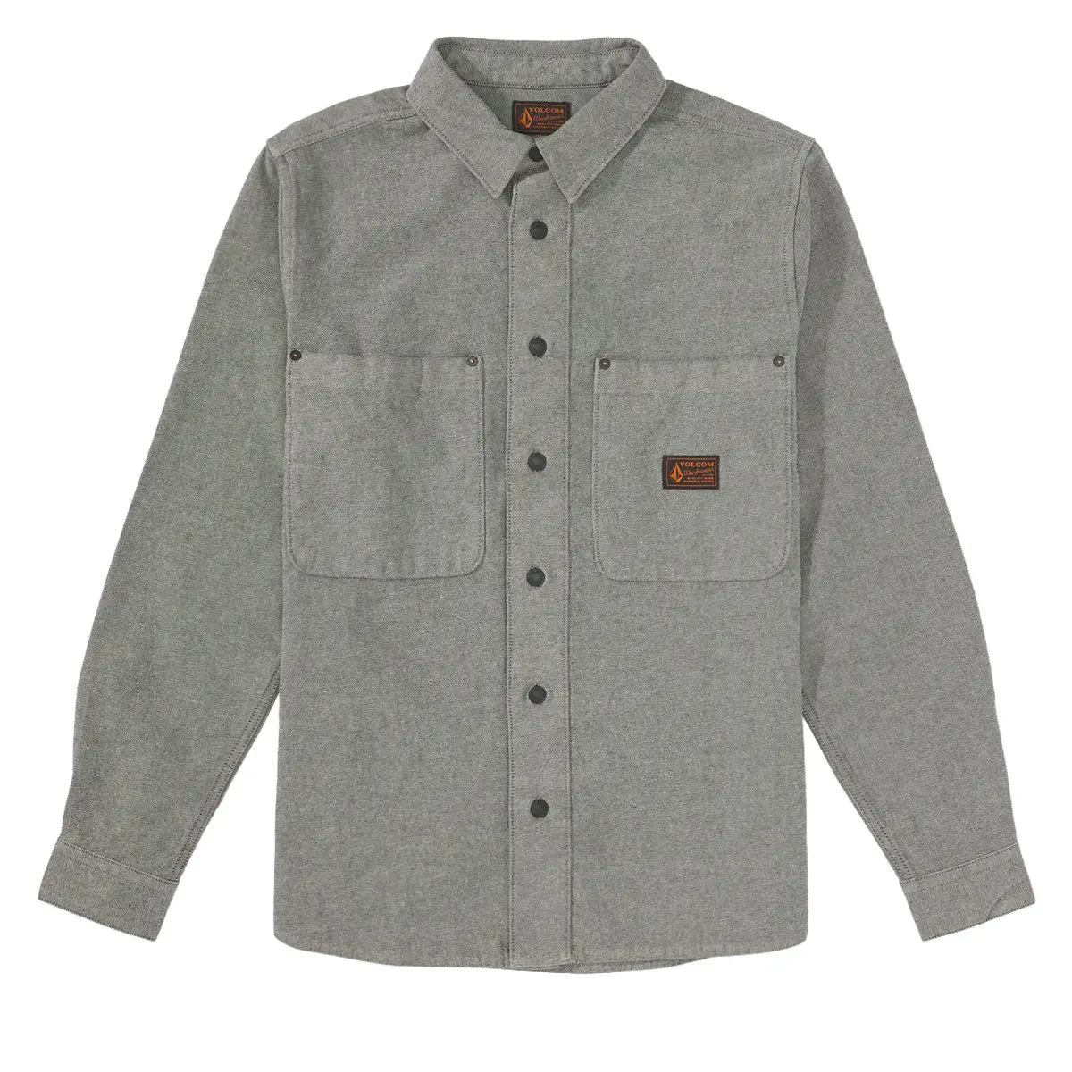 Volcom Levelstone Long Sleeve Shirt - Antique Black 1
