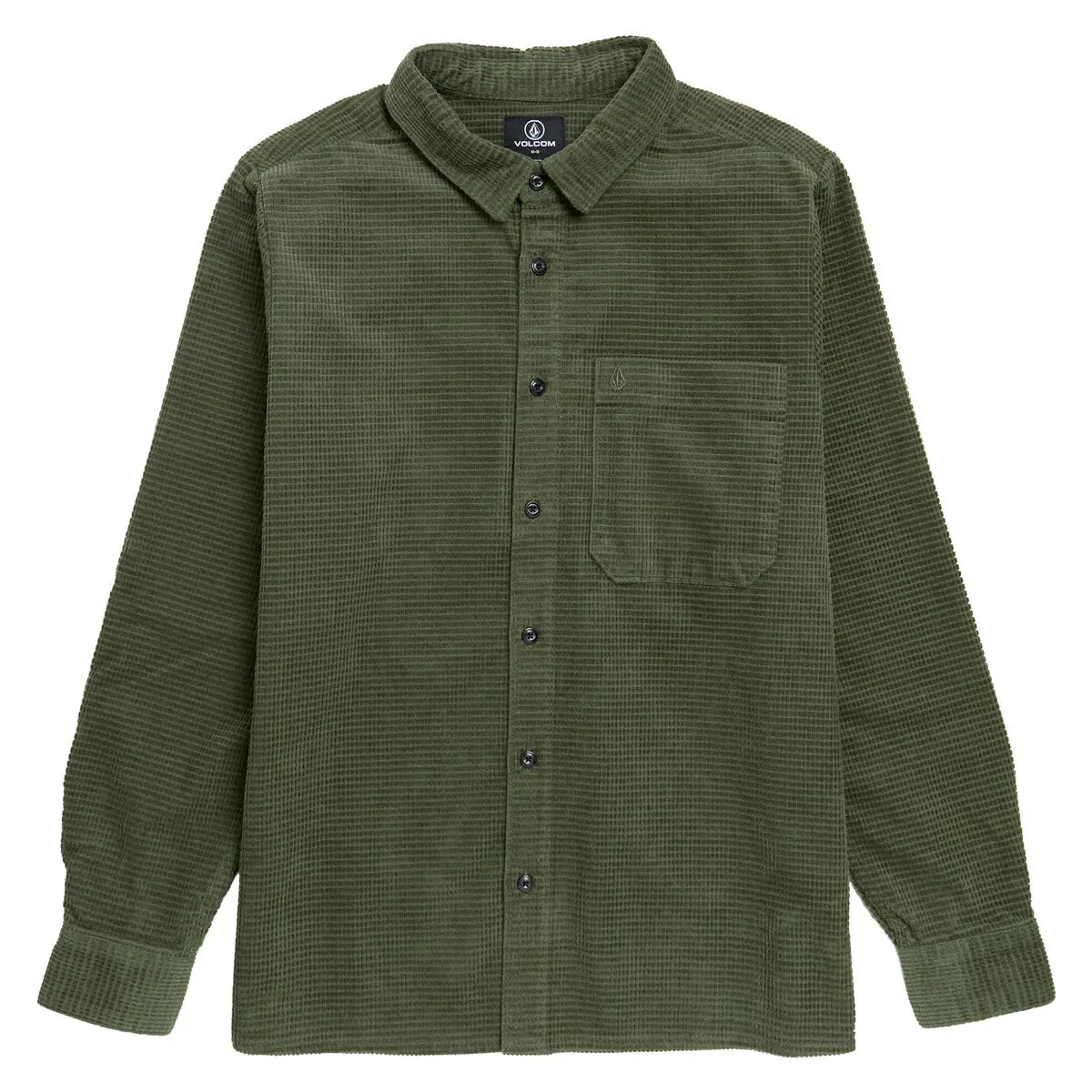Volcom Fostered Long Sleeve Shirt - Dark Olive 1