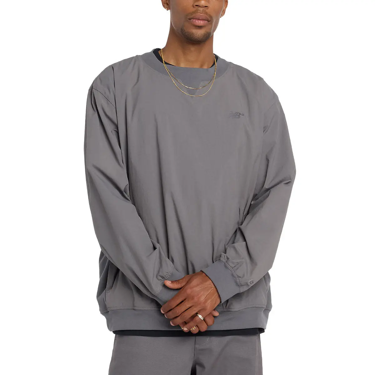 New Balance Numeric Woven Crew Sweatshirt - Castlerock 1