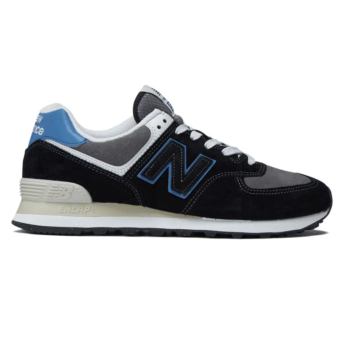 New Balance 574 Shoes - Black/Blue Agate 1