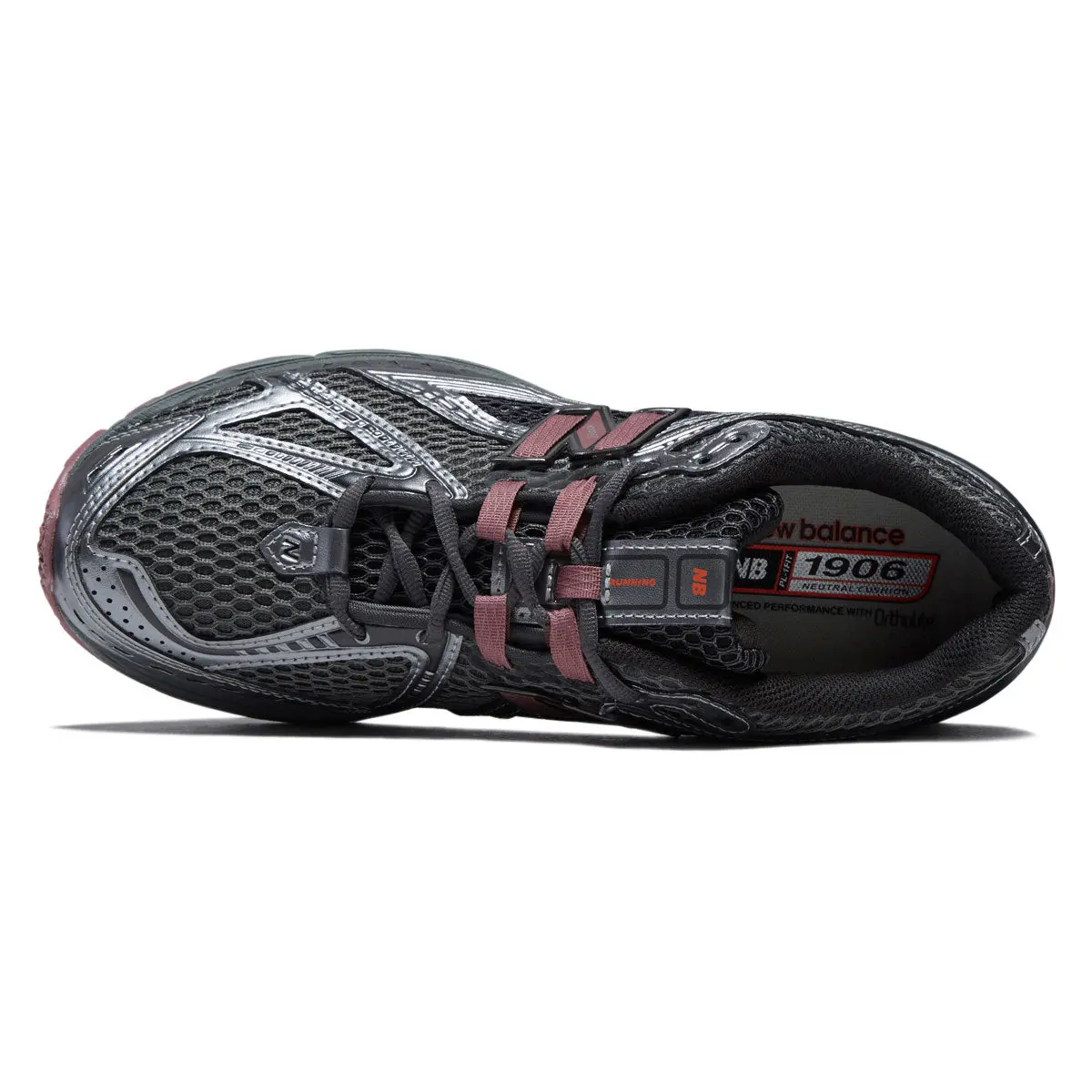 New Balance 1906R Shoes - Dark Silver Metallic/Rosewood 3