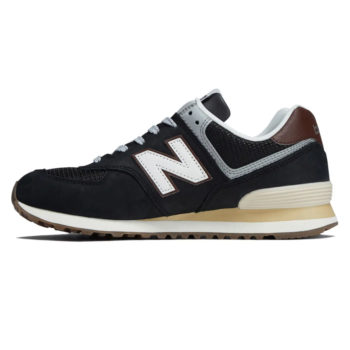 New Balance 574 Shoes - Brown/Dark Silver Metallic 2