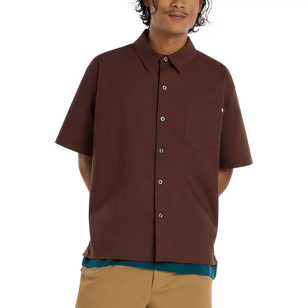 New Balance Numeric Button Up Shirt - Pumpernickel 1