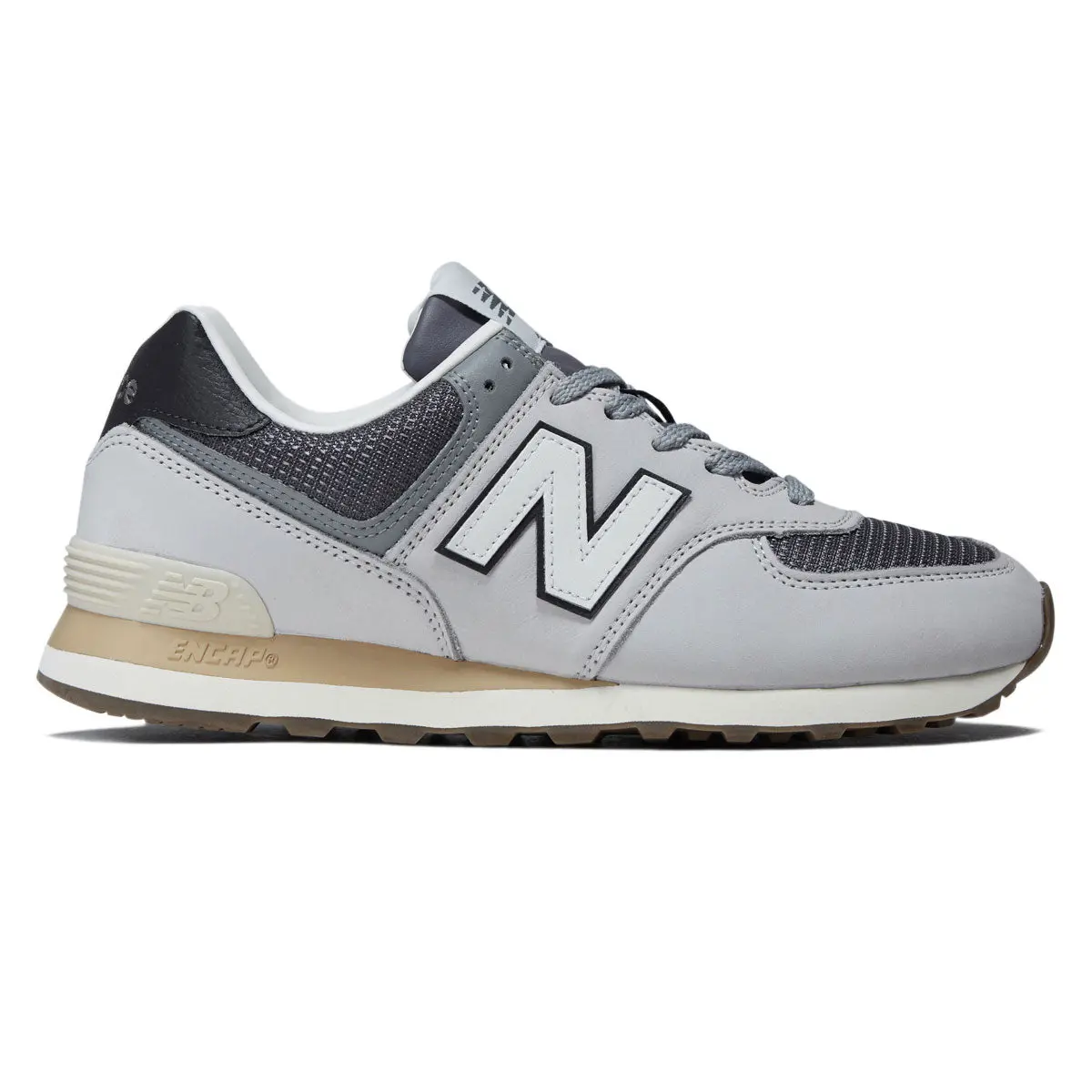 New Balance 574 Shoes - Black/Dark Silver Metallic 1