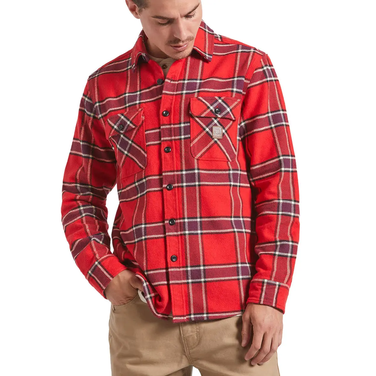 Brixton Bowery Heavyweight Flannel Shirt - Adrenaline Rush 1