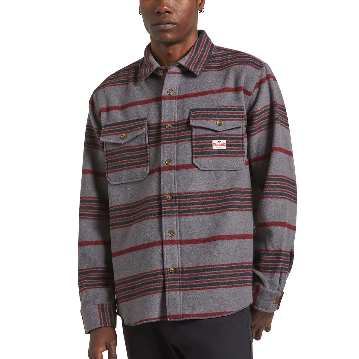 Brixton Altered Threads Long Sleeve Over Shirt - Multi Blanket Stripe 1
