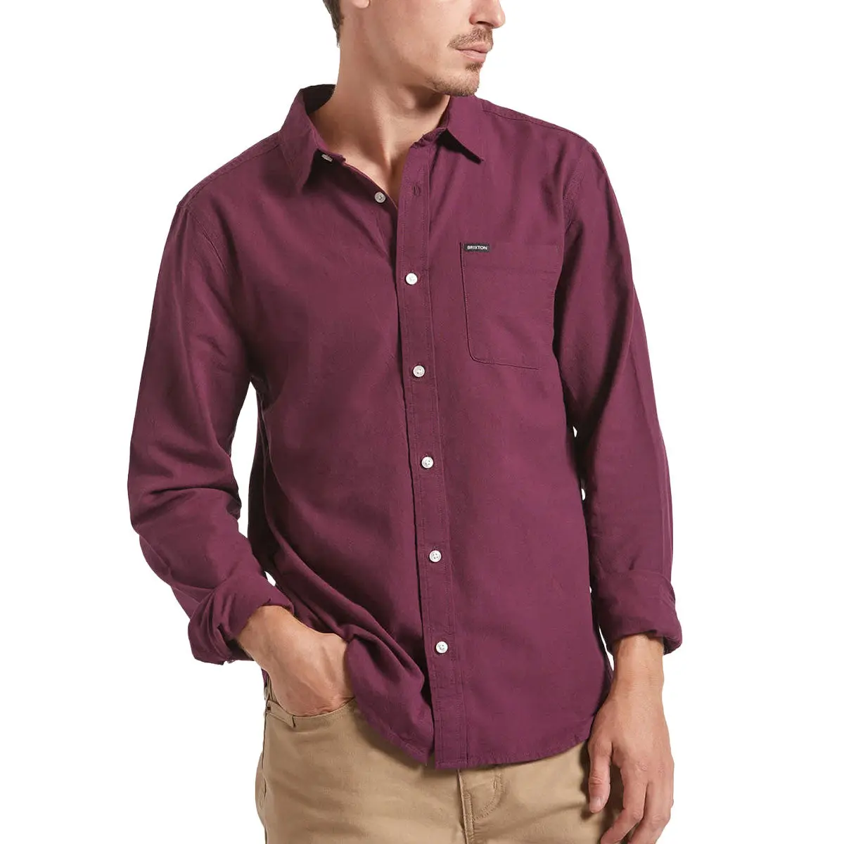 Brixton Charter Long Sleeve Shirt - Port 1