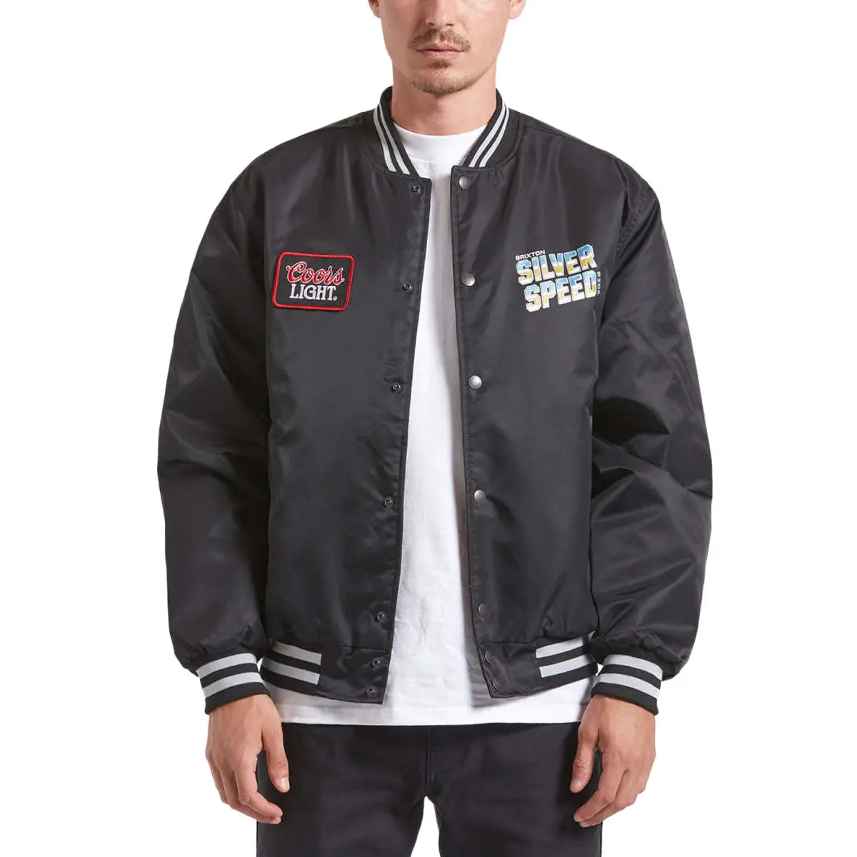 Brixton X Coors Light Silver Speed Shop Jacket - Black/Silver 1