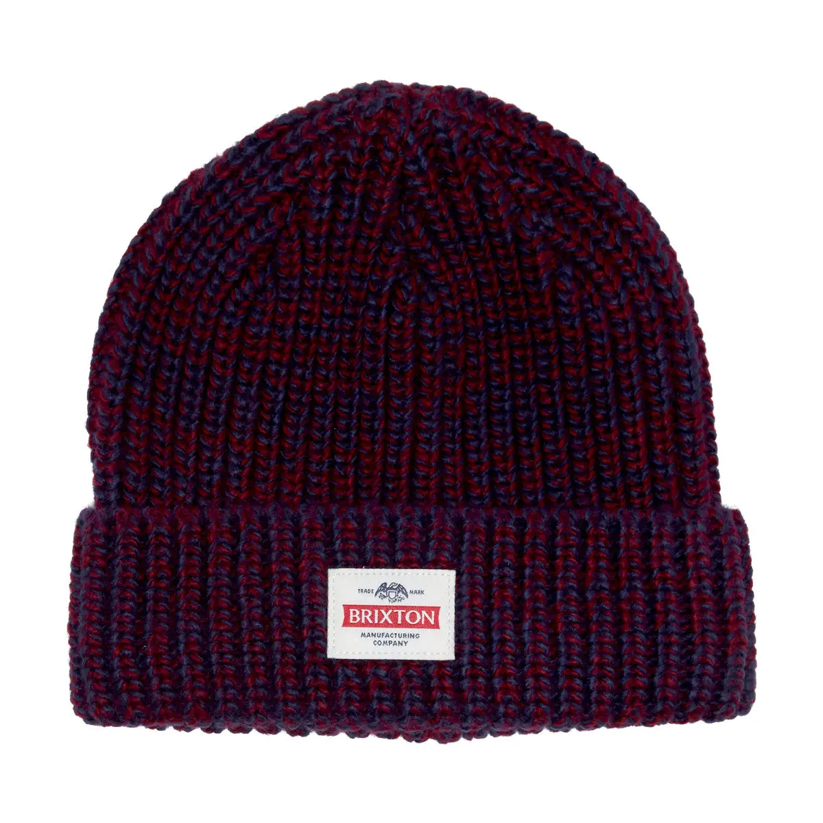 Brixton Altered Threads Beanie - Mood Indigo/Burgundy 1
