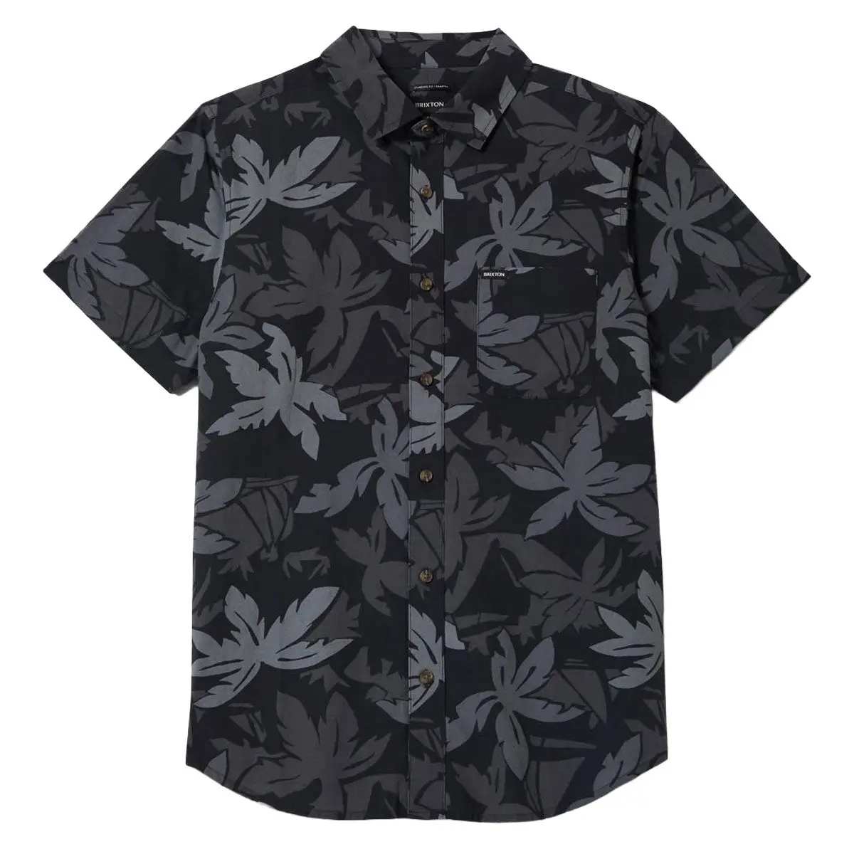 Brixton Charter Print Shirt - Black/Trooper/Future Grey Palm Floral 1