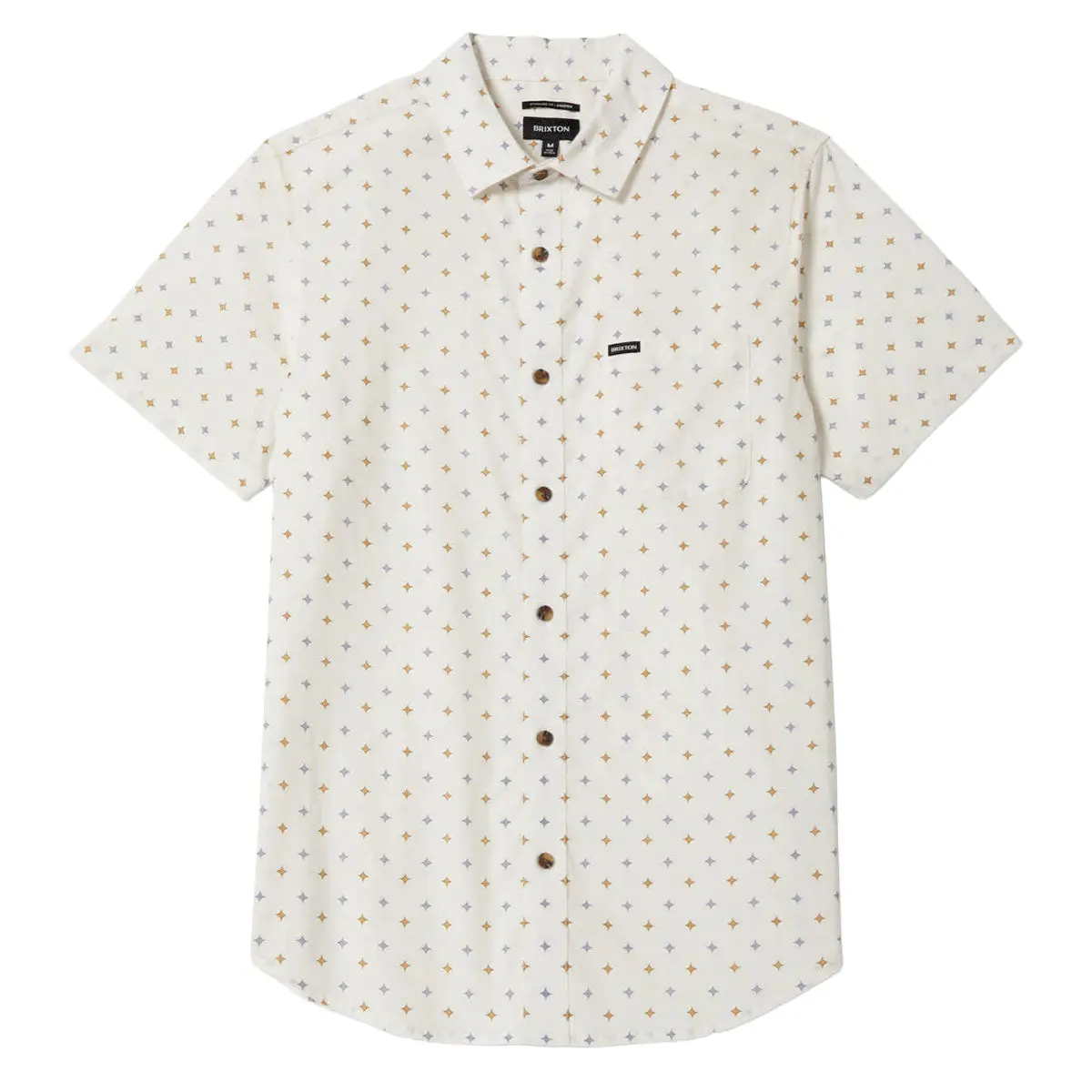 Brixton Charter Print Shirt - Off White/Multi Diamond Tile 1