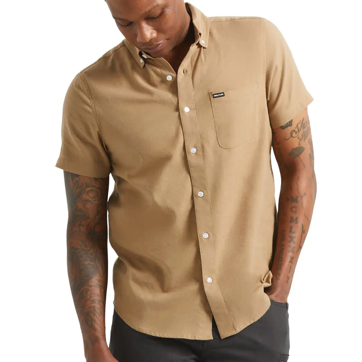 Brixton Sanford Oxford Shirt - Khaki 1