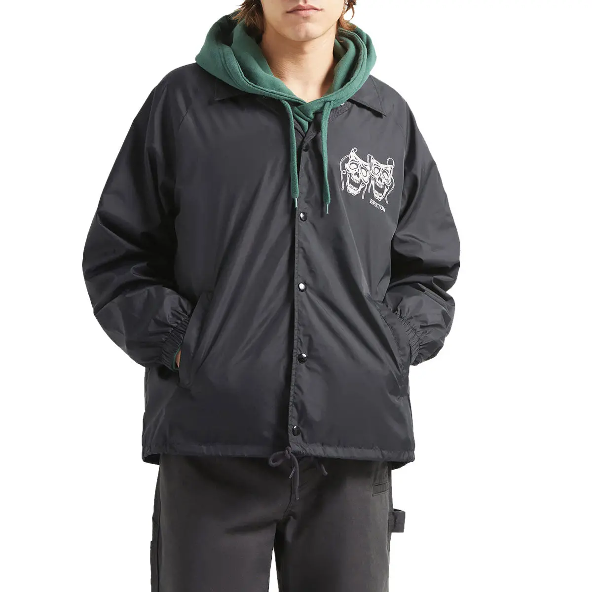 Brixton Watchman Lightweight Coaches Jacket - Black 1