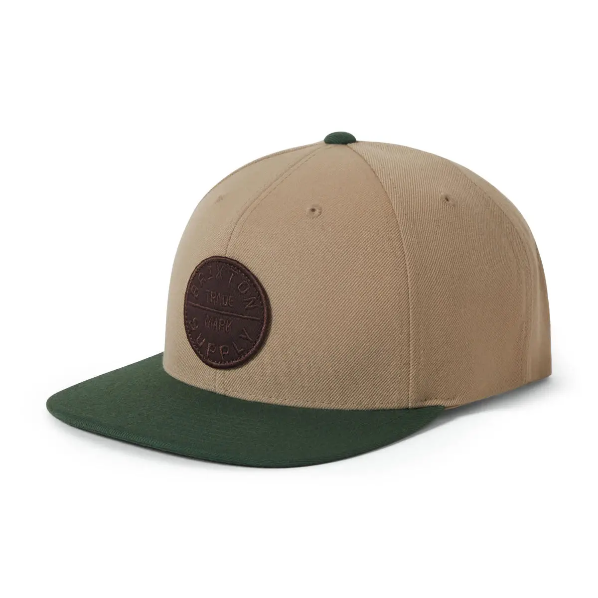 Brixton Oath Iii Snapback Hat - Khaki/Primal Green 1