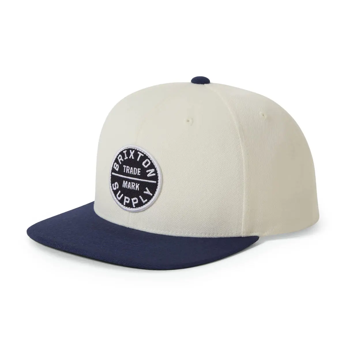Brixton Oath Iii Snapback Hat - Off White/Midnight Blue 1