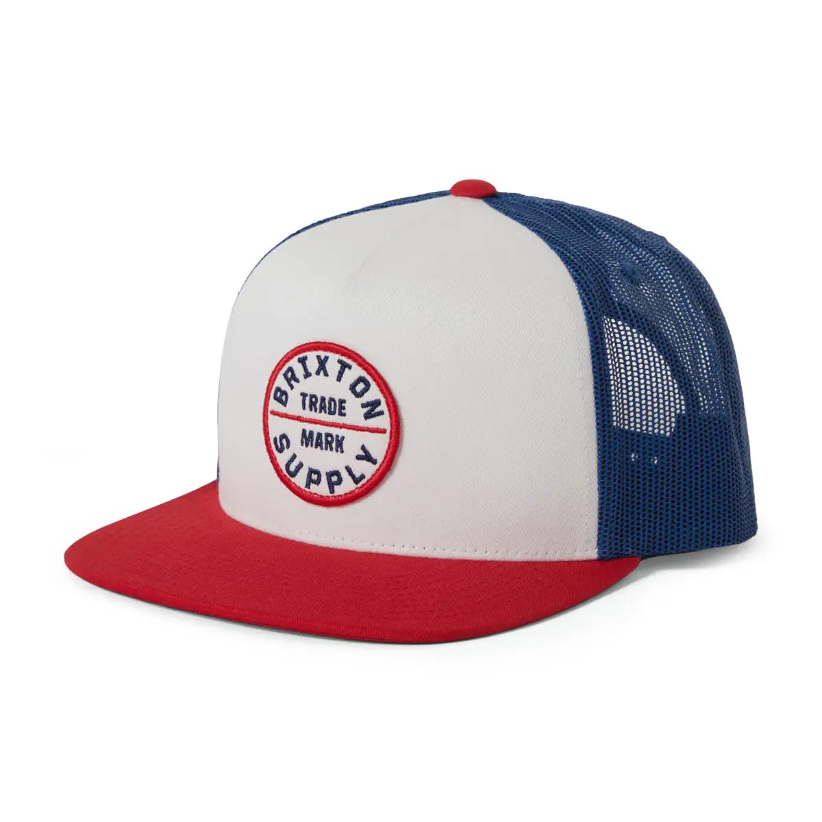 Brixton Oath Mp Trucker Hat - White/Midnight Blue/Adrenaline Rush 1